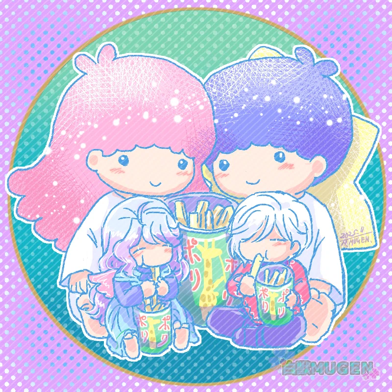 描いてみた】キキララと🤣｜白獣MUGEN
