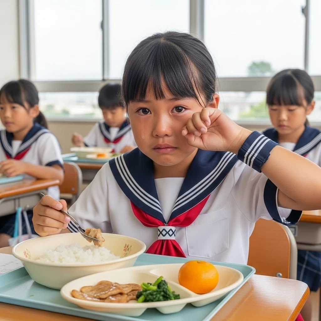 小学校 給食 写真素材01