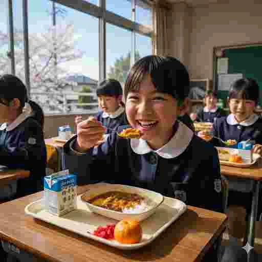 小学校 給食 写真素材(サンプル)07