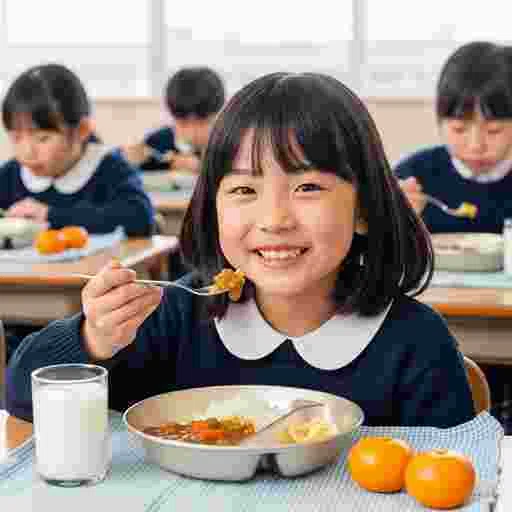 小学校 給食 写真素材(サンプル)05