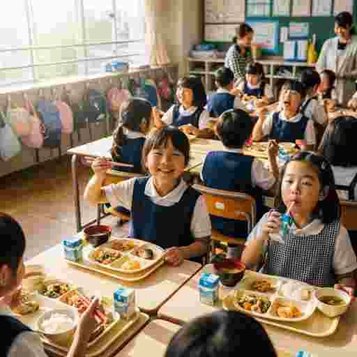 小学校 給食 写真素材(サンプル)018