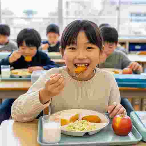 小学校 給食 写真素材(サンプル)011