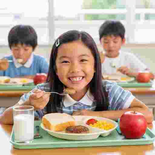 小学校 給食 写真素材(サンプル)03