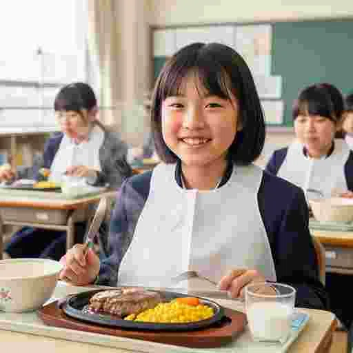 小学校 給食 写真素材(サンプル)025
