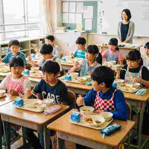 小学校 給食 写真素材(サンプル)021