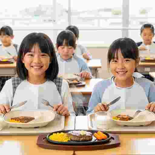 小学校 給食 写真素材(サンプル)028