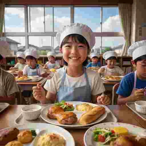 小学校 給食 写真素材(サンプル)036