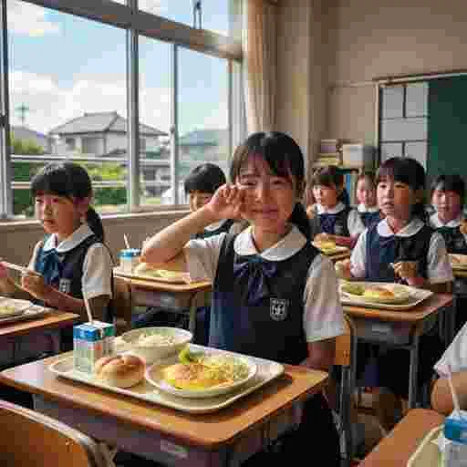 小学校 給食 写真素材(サンプル)039
