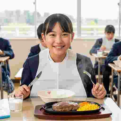 小学校 給食 写真素材/写真販売 AI画像 有料＜40枚：350円＞商用利用可（サンプル）026