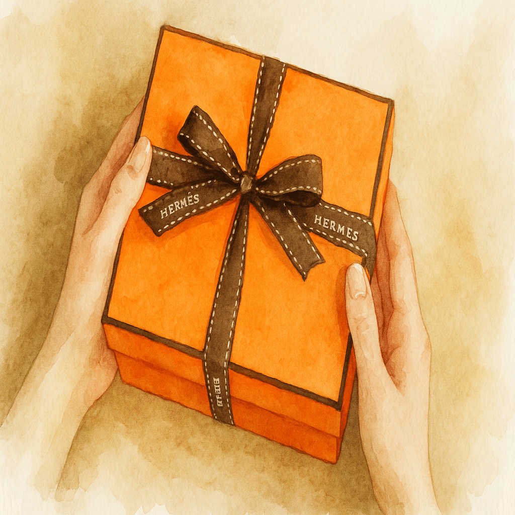エルメスのオレンジボックスと付属品 HERMES オレンジボックス 付属品付き