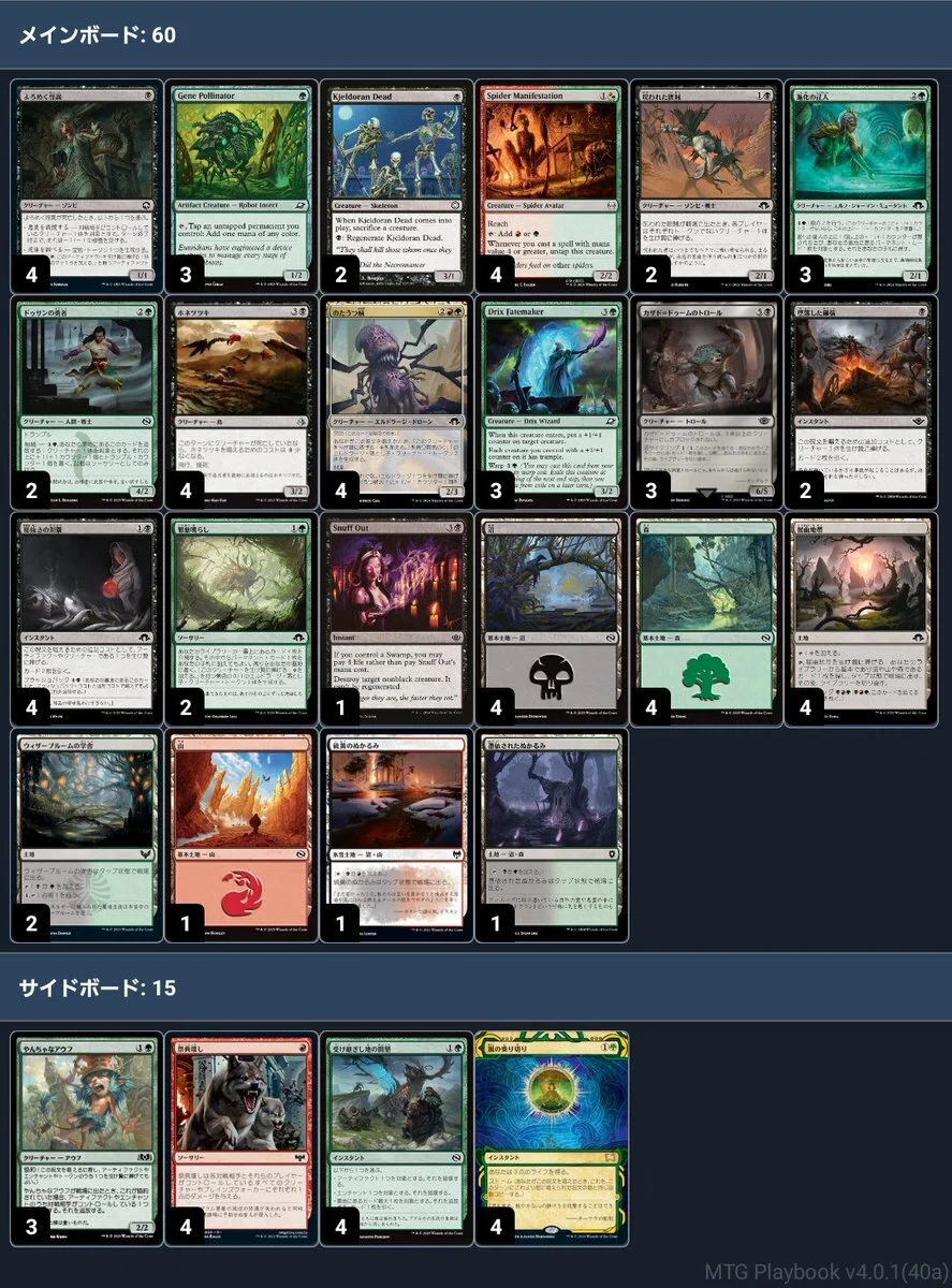 MTG ジャンド　パウパー　デッキ　まとめ パウパー】ジャンド骨蜘蛛蛹【ファンデッキ】｜ふみひこ