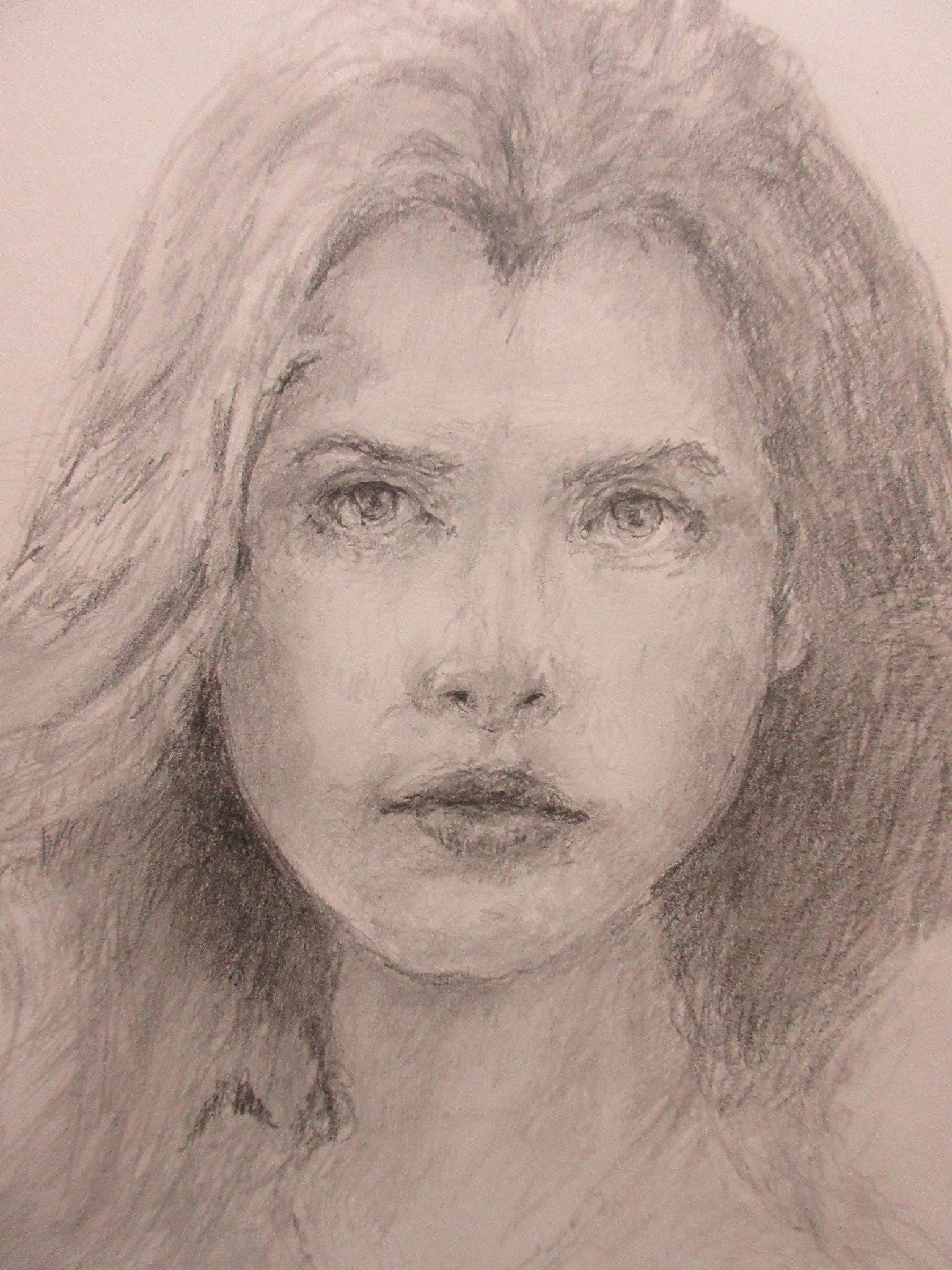 鉛筆で女性の絵を描いてます2。。｜Atelier Non