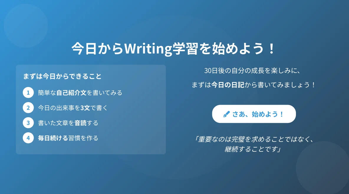 Writing を Writingから始める英語学習の具体的な進め方:1ヶ月でできること|外資系コンサルの英語力底上げnote|独学でIELTS7.0
