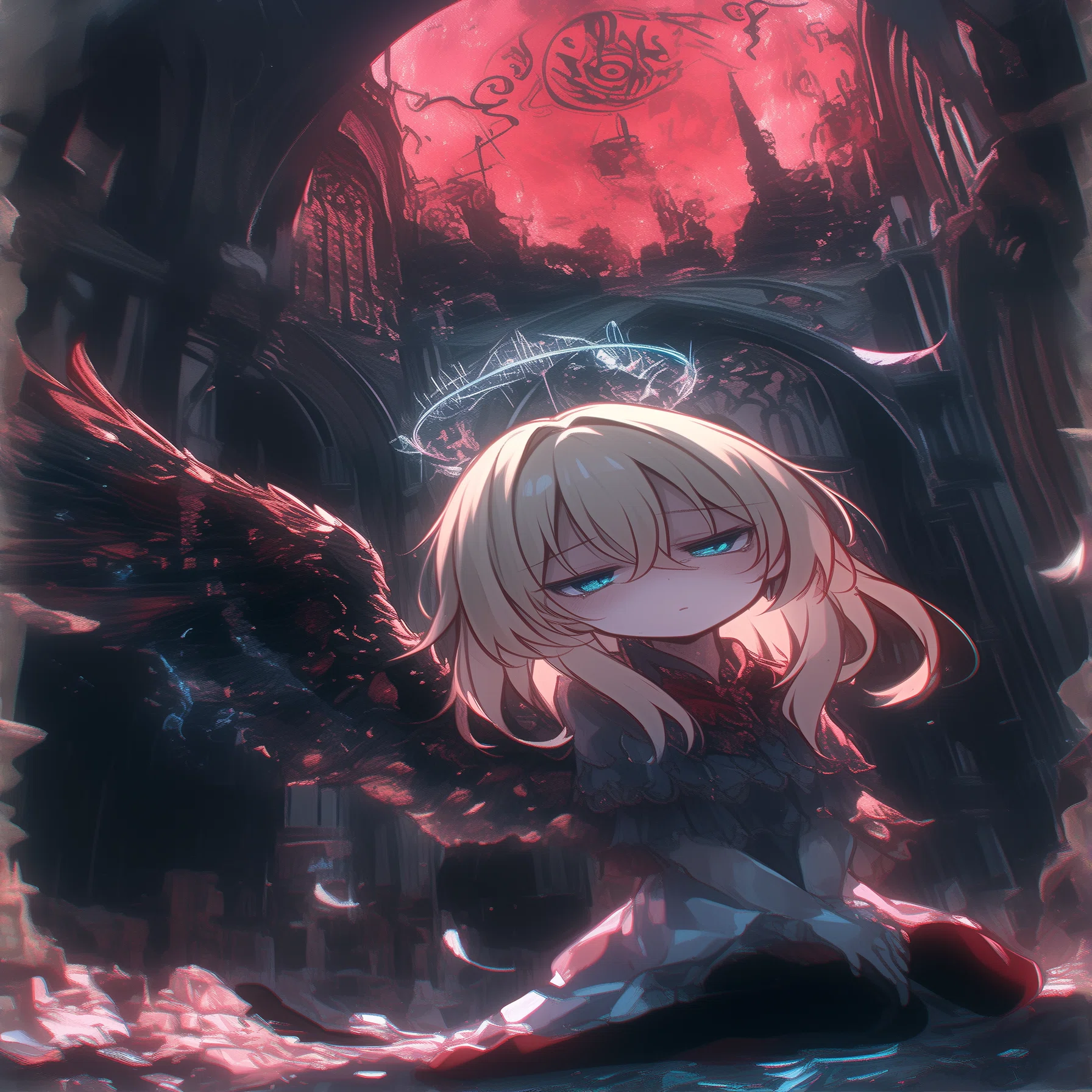 お絵描き：ダークと可愛さは出せる？ #AIアート #AIイラスト