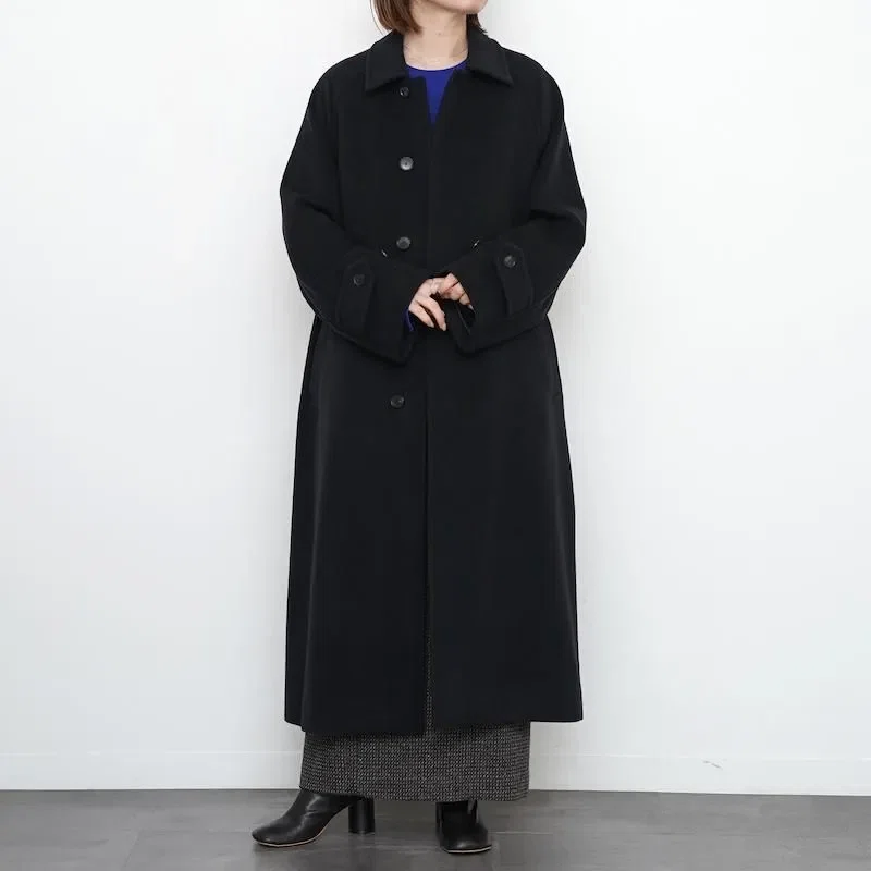 （新品）AURALEE SUPER FINE WOOL MOSSER オーラリー Auralee Super Fine Wool Mosser Soutien Collar Coat Khaki Beige