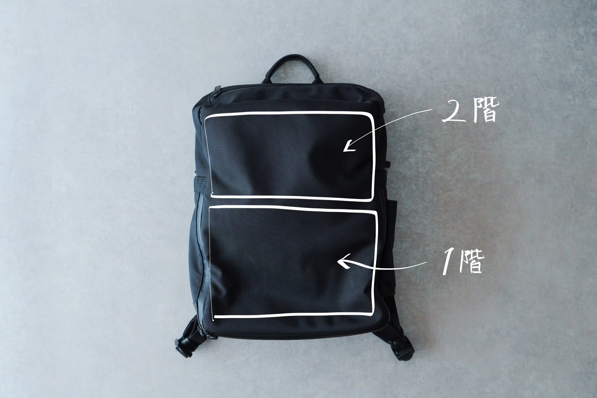 仕事でもプライベートでも使いやすい2階建てバッグ｜FLOORPACK ver.2