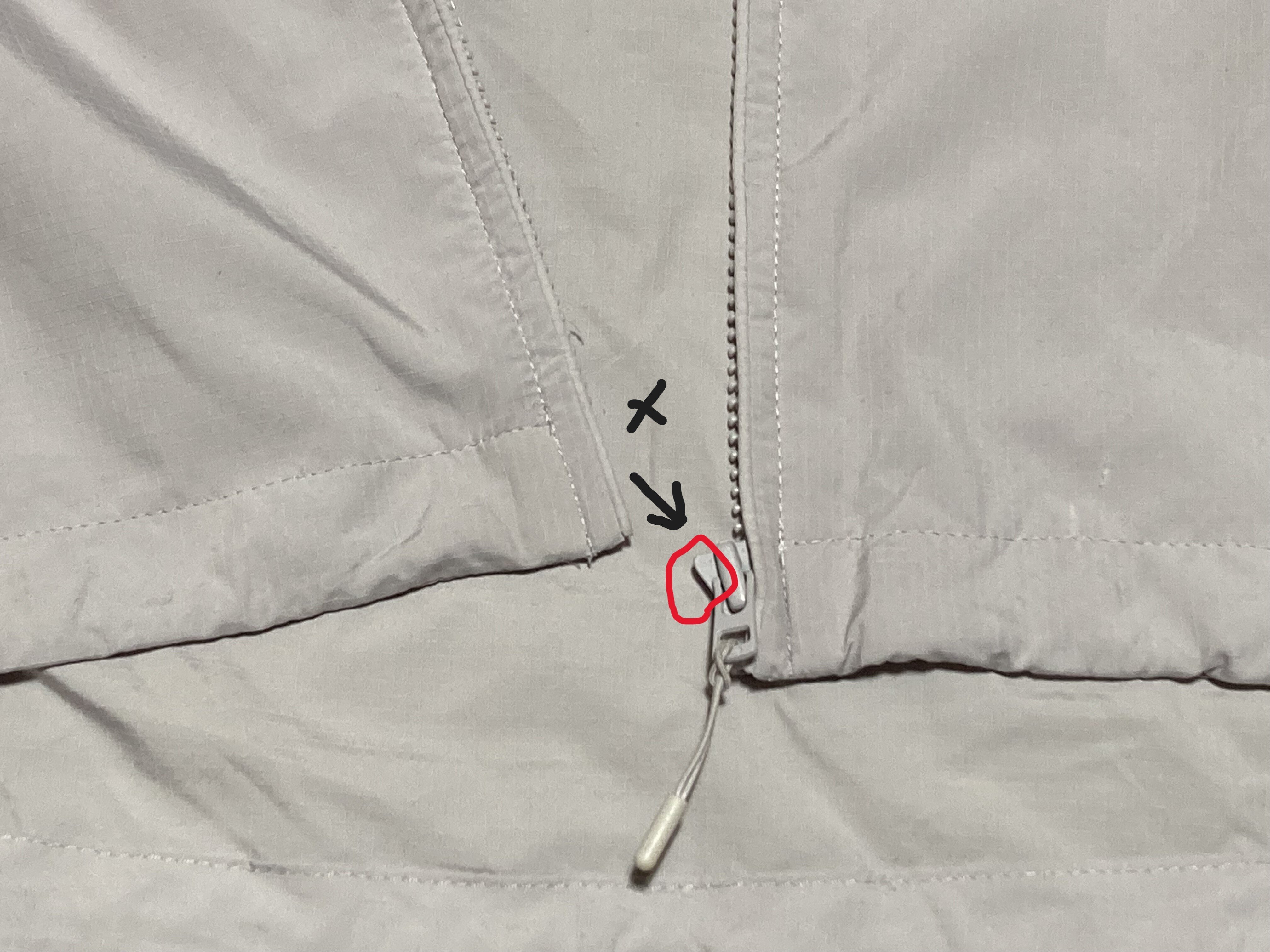 ジッパーがハマらない 修理模索 ｜風ひかる