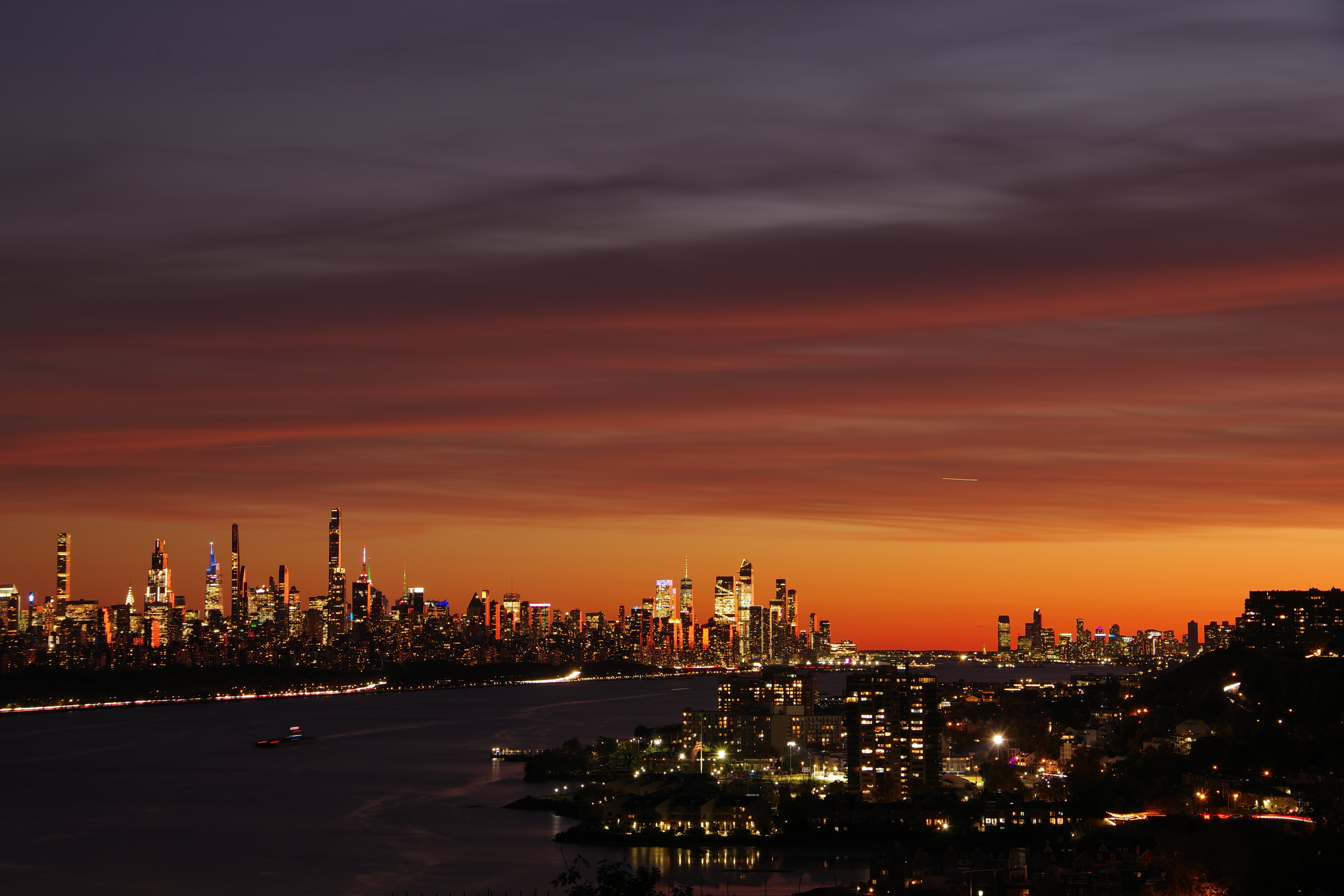 近づく冬と美しいニューヨークの夕焼け🌆｜Takaaki Ueno