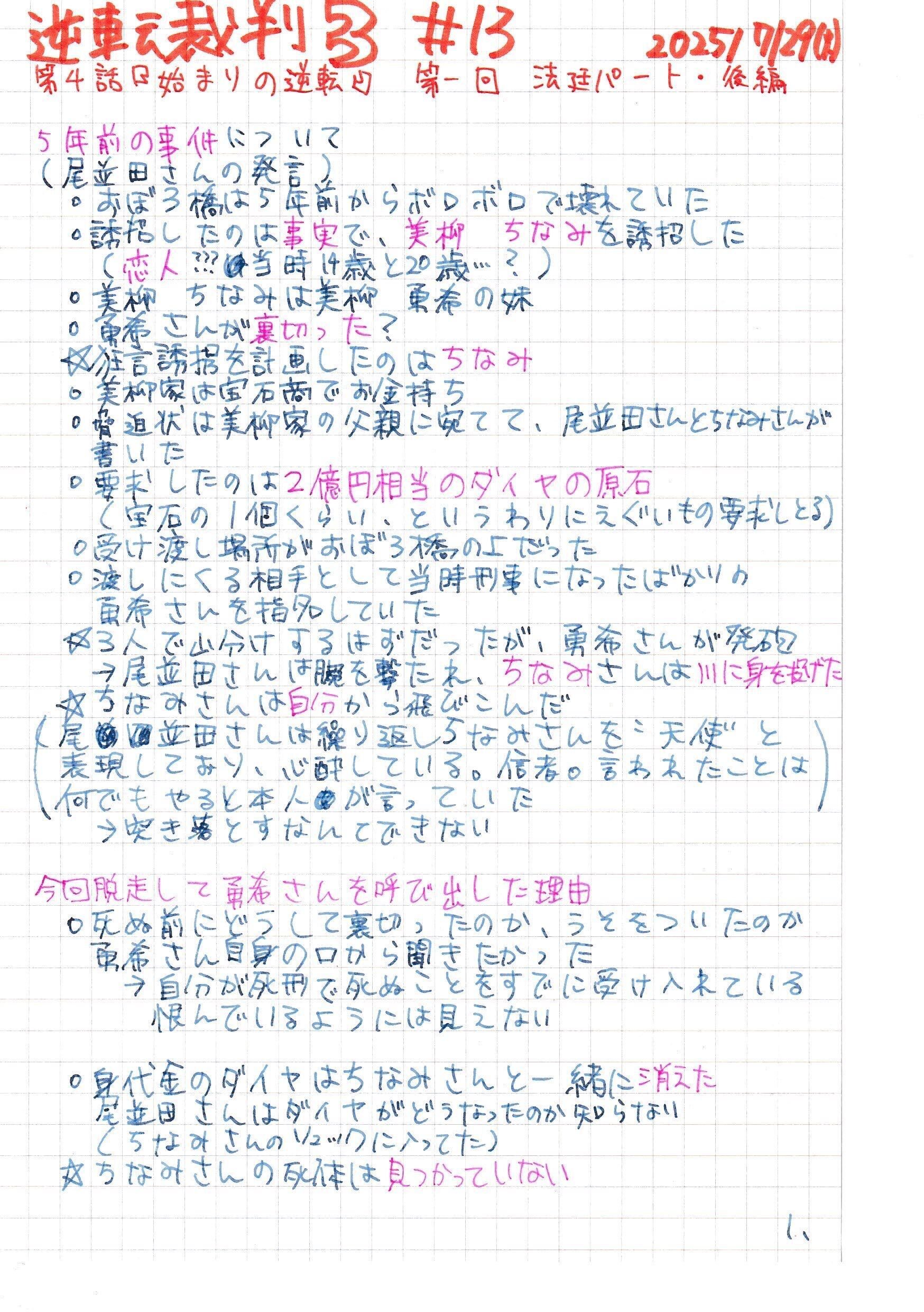 逆転裁判3】第四話メモ｜酉目りと