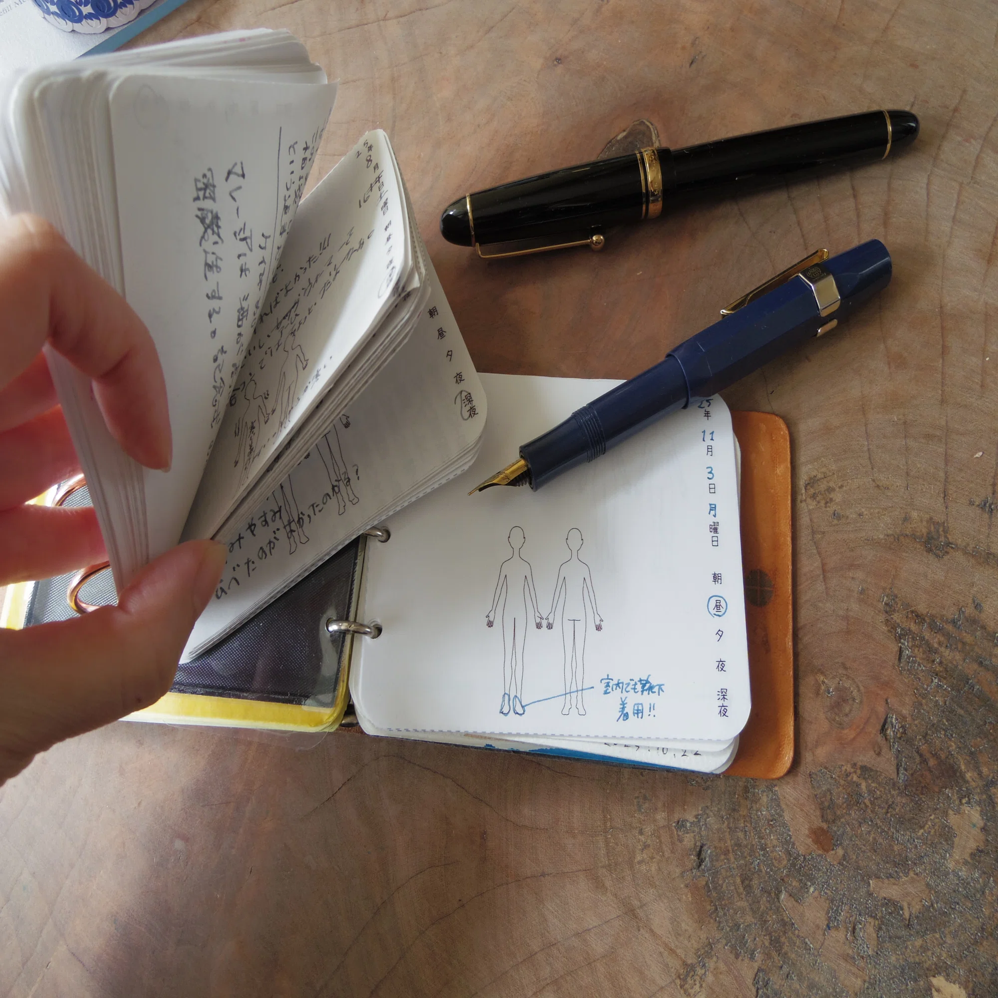 2025年ベストバイ手帳はPLOTTER 3穴ムラ染めコードバン｜手帳Q子