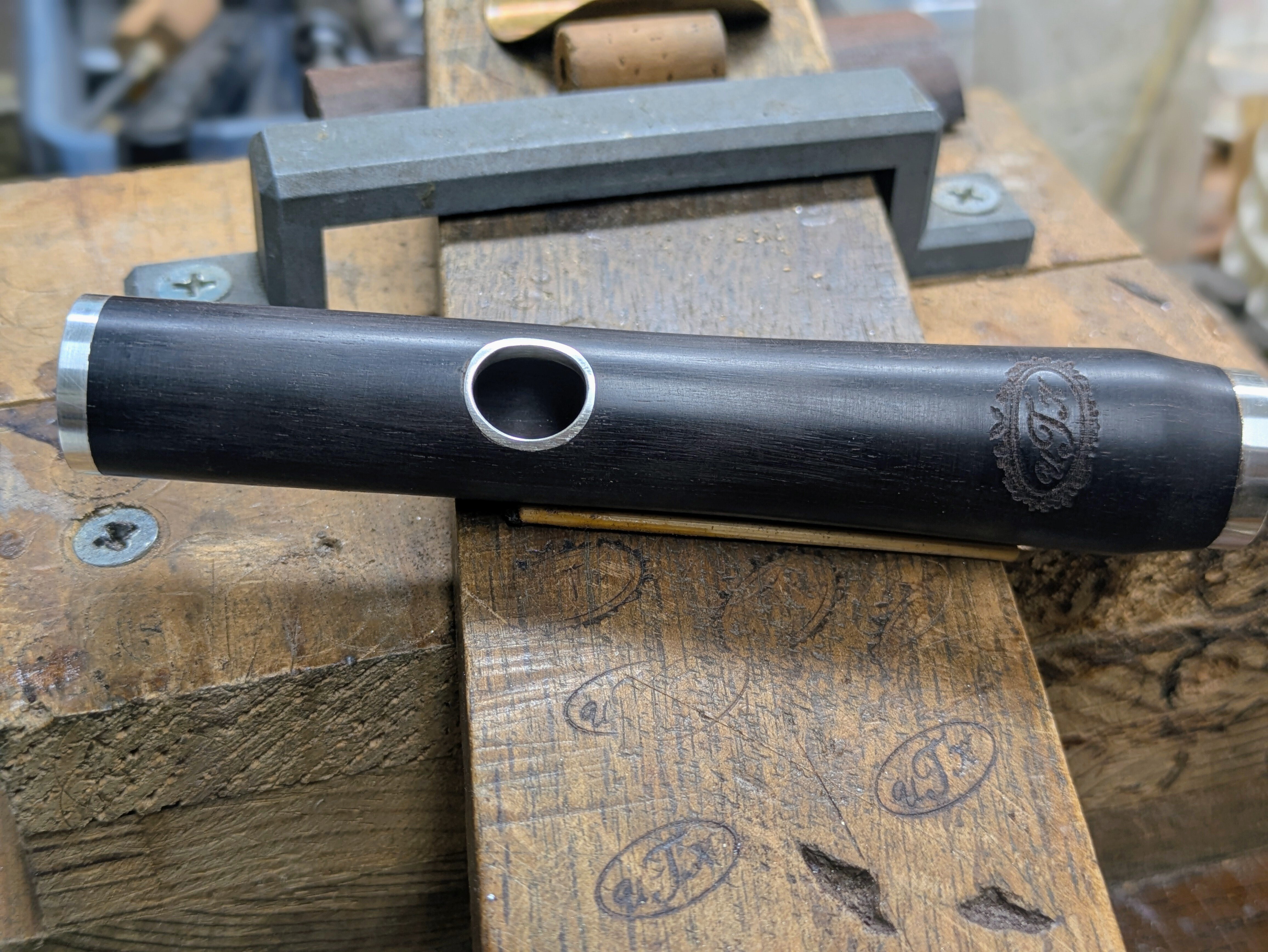 【うら】KEEFE piccloo ピッコロ 頭部管 Marigaux Piccolo 頭部管の製作｜Yoshio Takamura