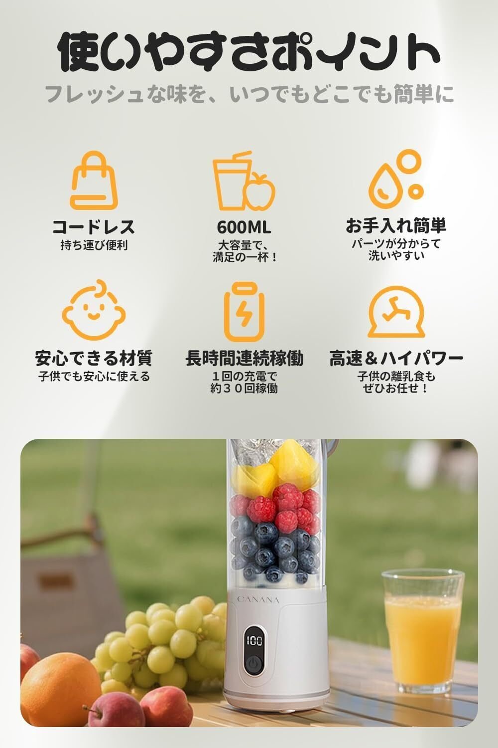 スムージー生活を変える！CANANA ミキサーの魅力とは？｜Amazon