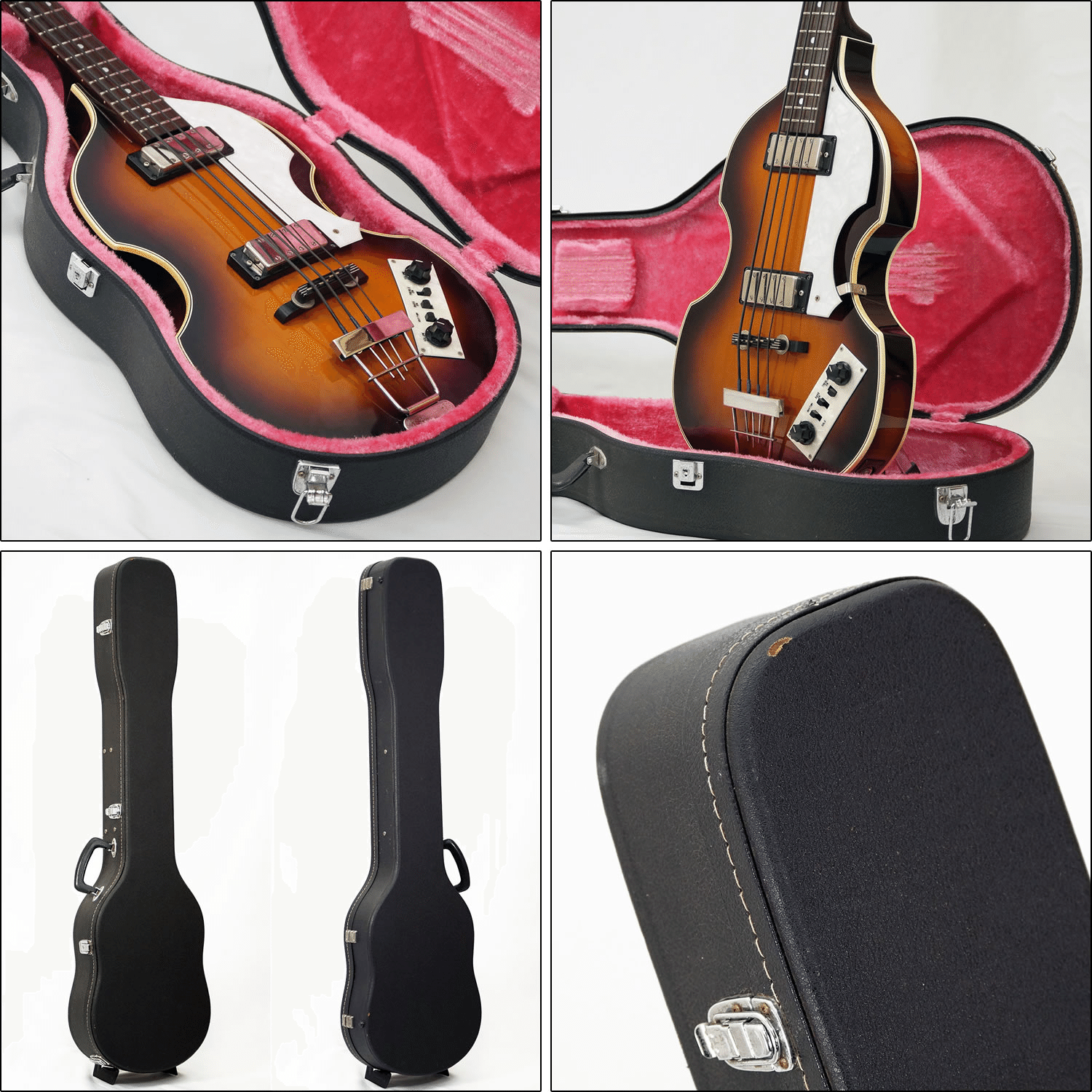 k07024○Greco バイオリンベース ハードケース付き レフティモデル