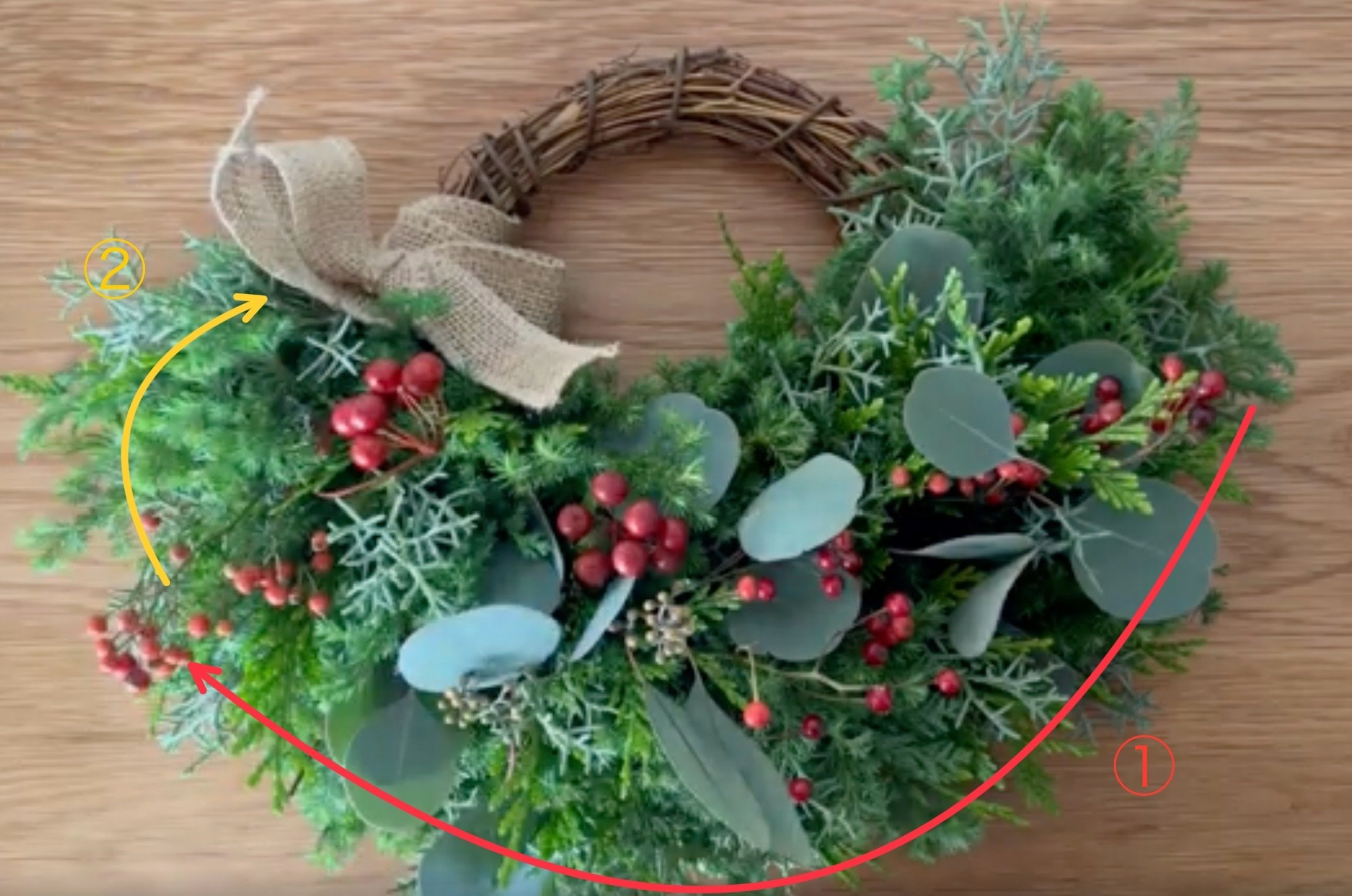 クリスマスハーフリース｜花を支度するハナジタク