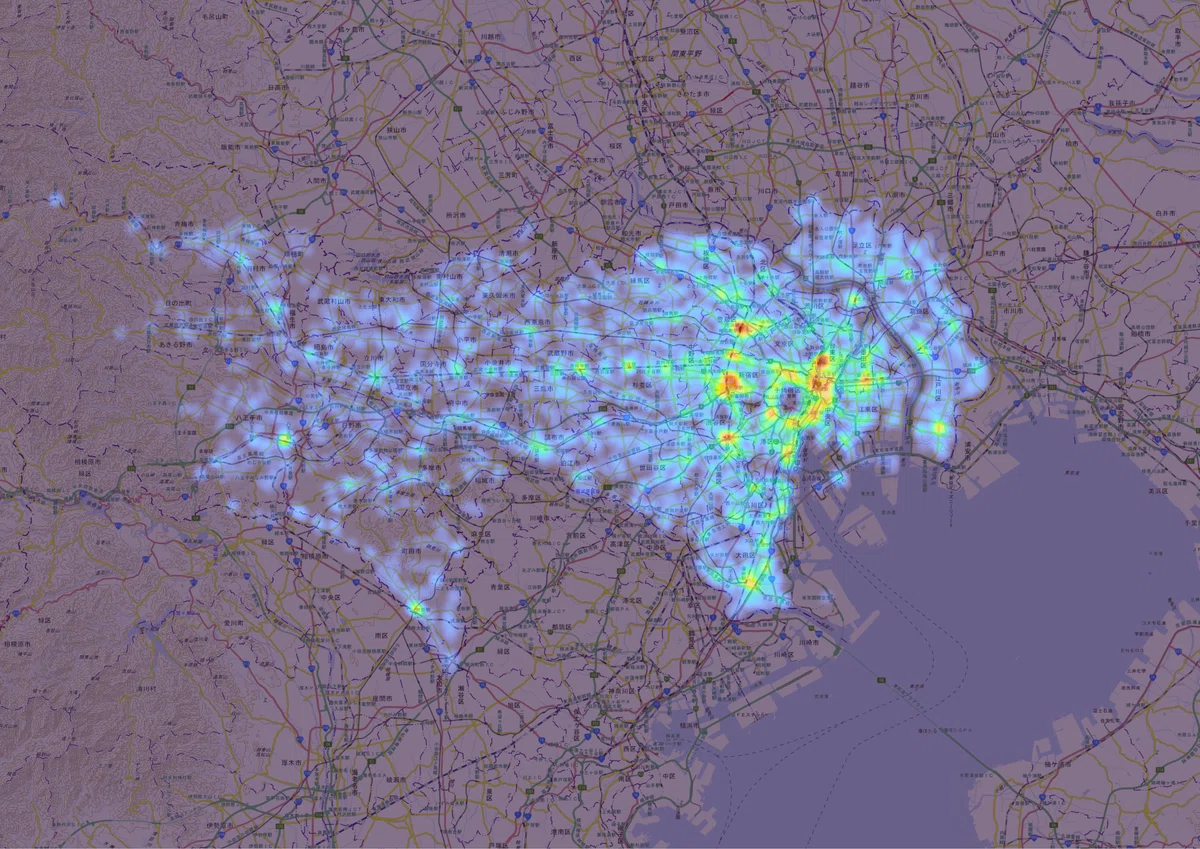 QGIS】 コンビニ大手3社の分布から各社の出店傾向を考えよう！！｜QGIS