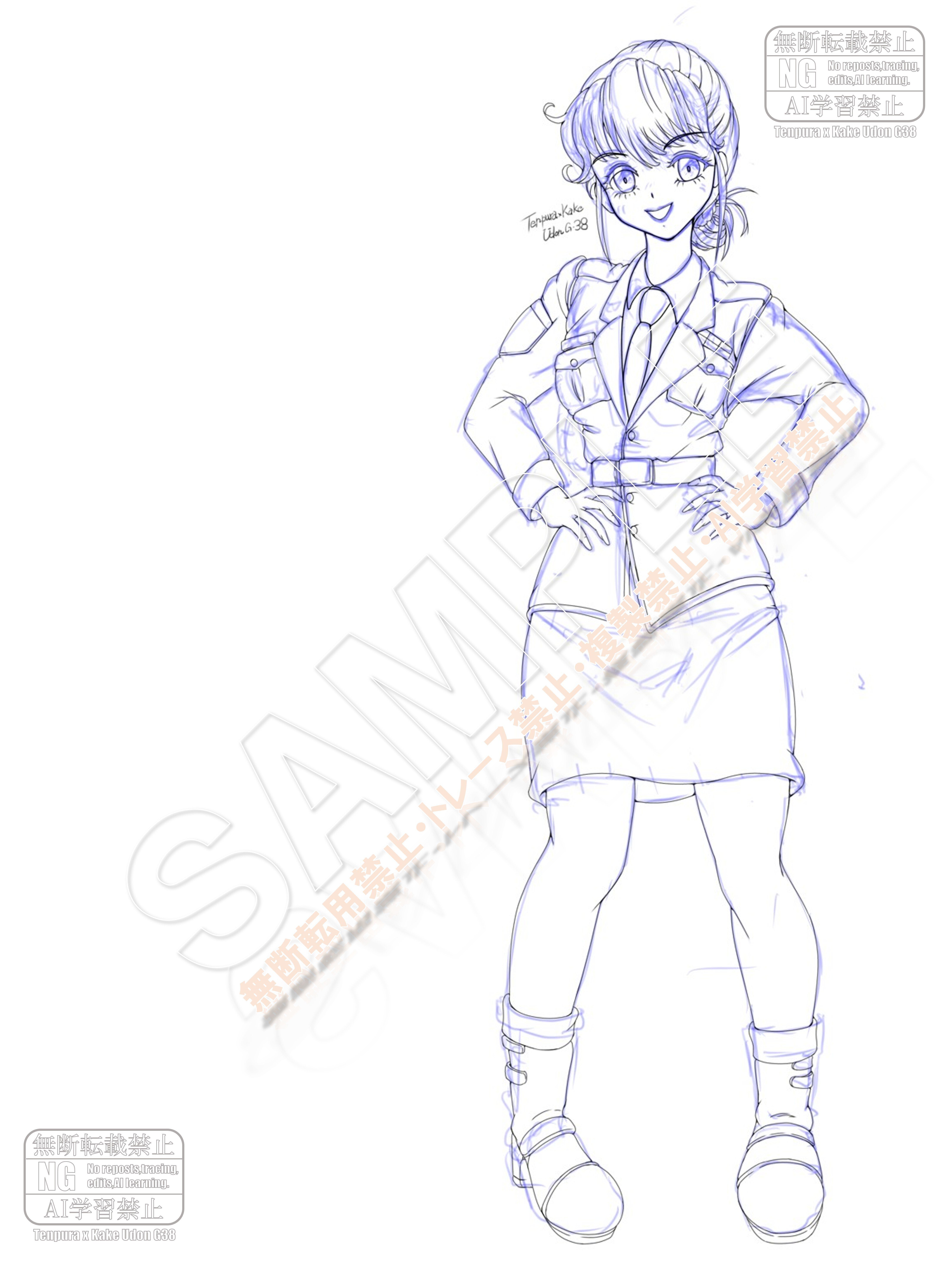 イラスト日記＃065】オリジナルキャラ『C兵長殿』（仮）｜かけうどん