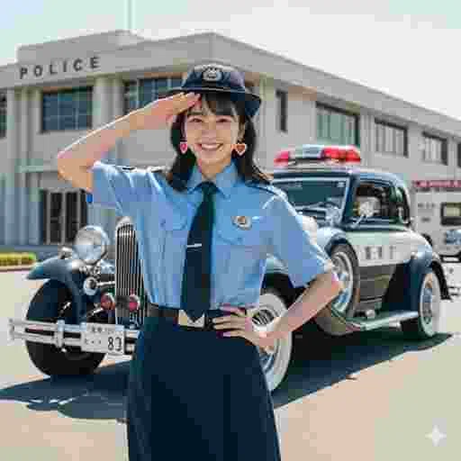 コスプレ 警察官 写真素材/写真販売 AI画像 有料＜40枚：350円＞商用利用可（サンプル）06