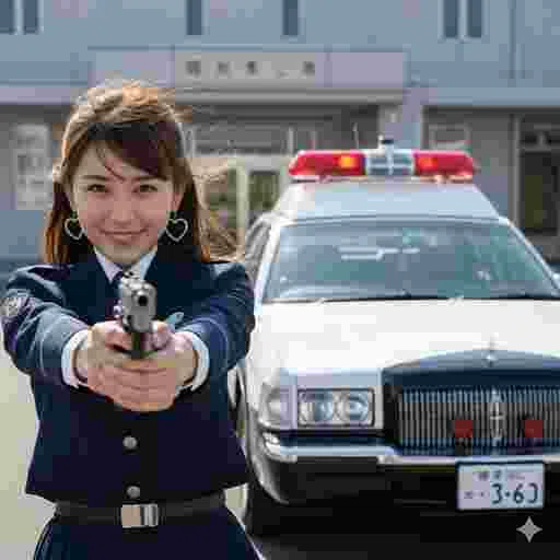 コスプレ 警察官 写真素材/写真販売 AI画像 有料＜40枚：350円＞商用利用可（サンプル）013