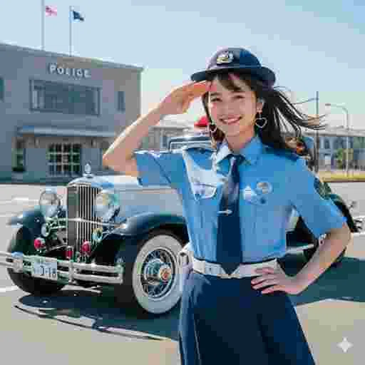 コスプレ 警察官 写真素材/写真販売 AI画像 有料＜40枚：350円＞商用利用可（サンプル）03