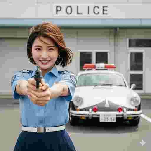 コスプレ 警察官 写真素材/写真販売 AI画像 有料＜40枚：350円＞商用利用可（サンプル）036