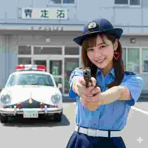 コスプレ 警察官 写真素材/写真販売 AI画像 有料＜40枚：350円＞商用利用可（サンプル）034