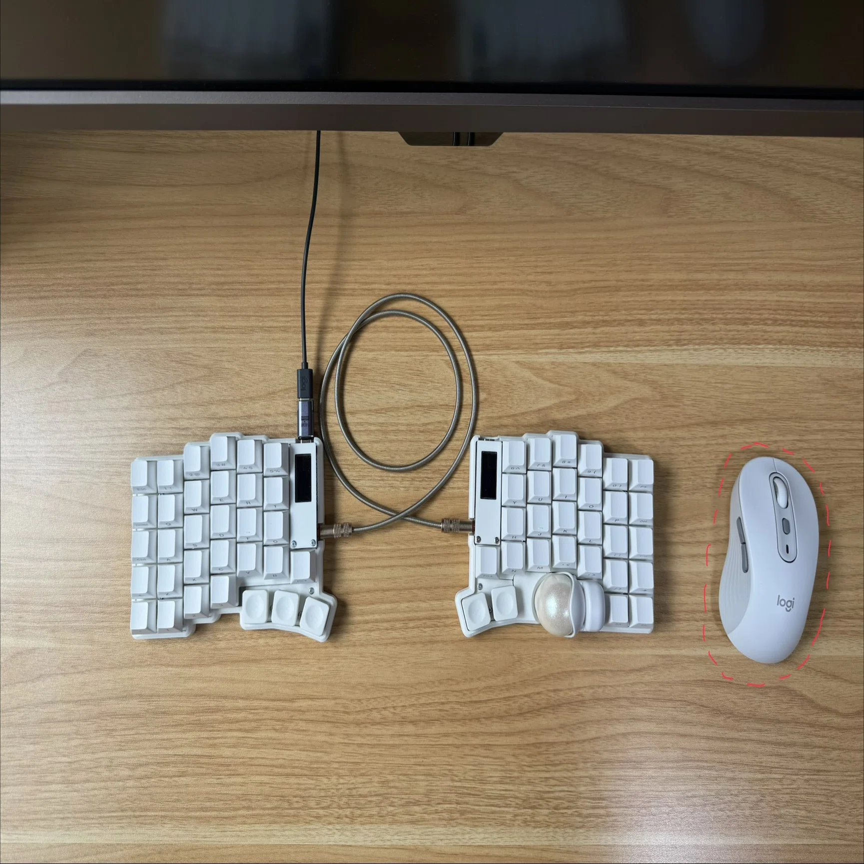 ほぼ新品】Keyball 61 分割キーボード トラックボール マウスたみ氏 