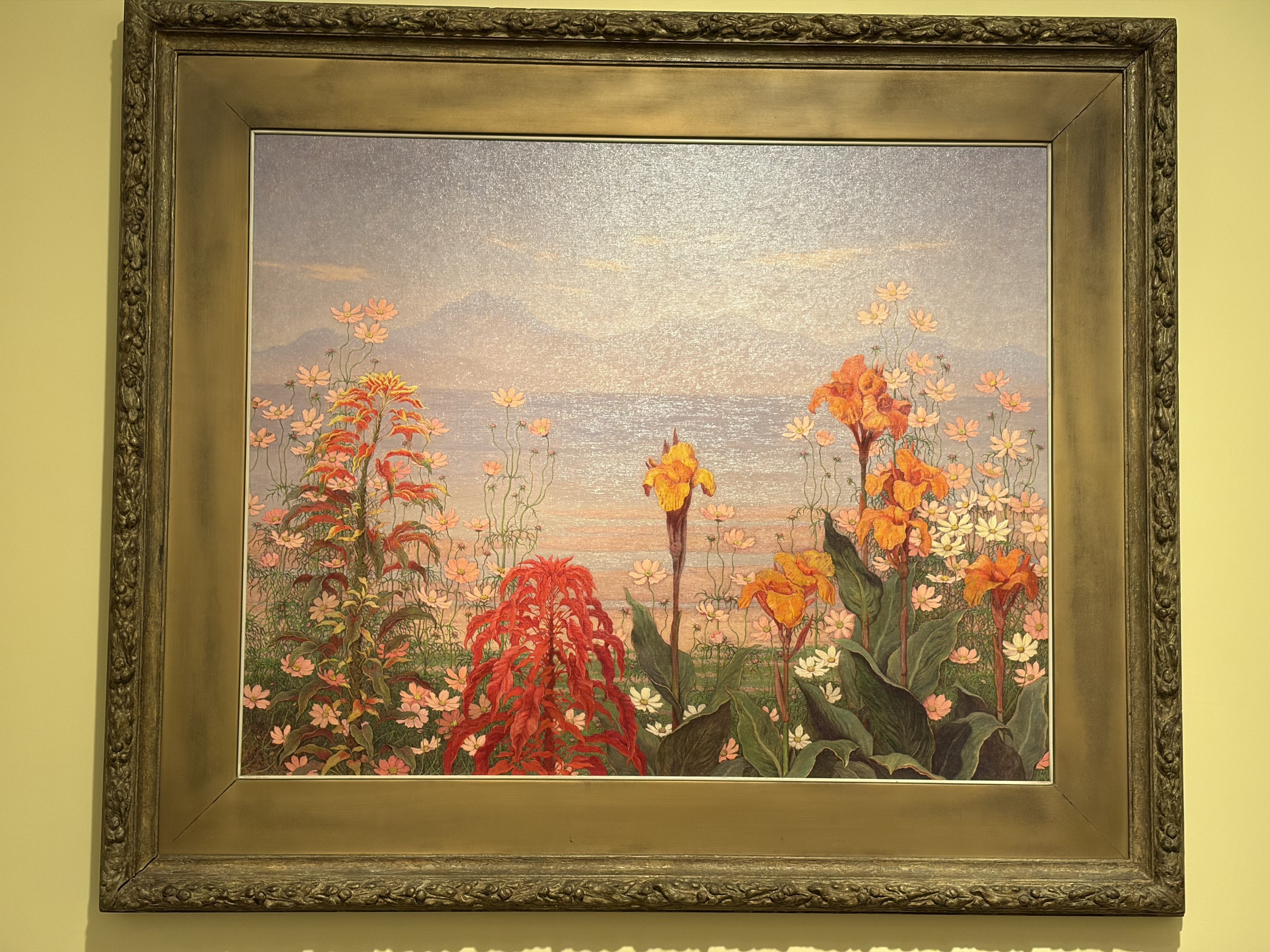 高島野十郎 絵画 油絵 油彩 肉筆 額縁 高島野十郎 風景画 油彩 豪華額 没後50年 髙島野十郎展