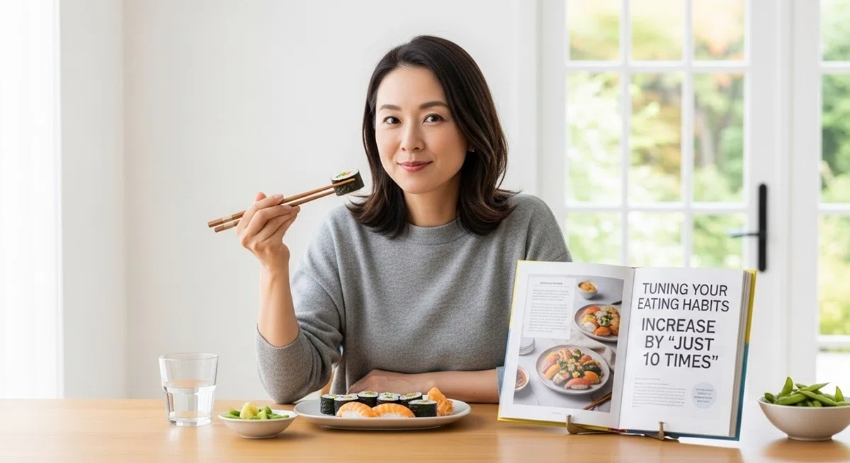 咀嚼回数を増やす女性