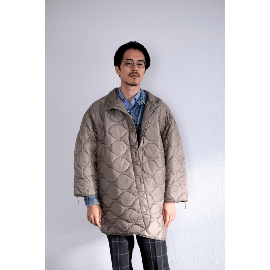 定価71500円 クオン KUON 綿和紙染 スノーパーカー モッズコート MILITARY 実物 新品 米軍 スノーカモ モッズコート コットン100% BLACK