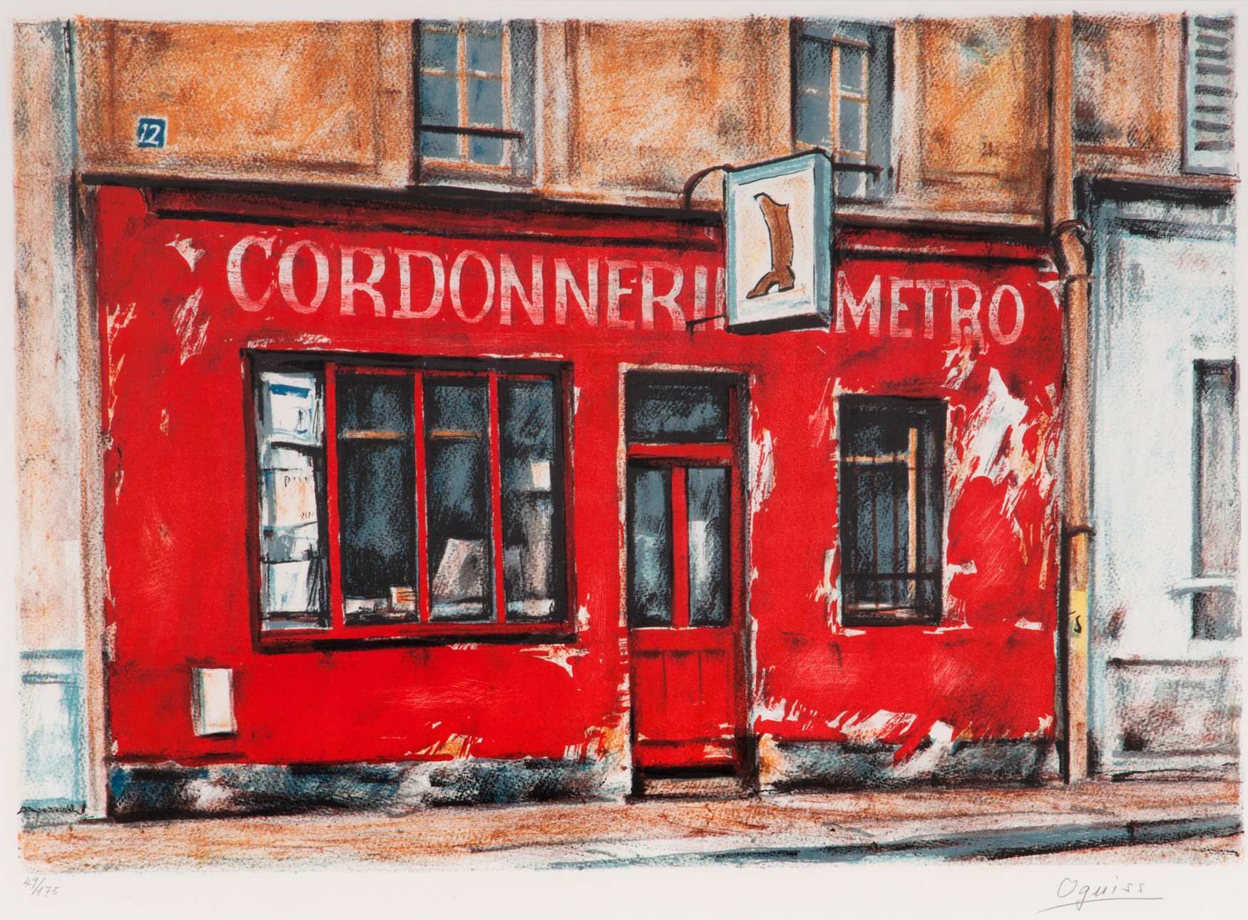 荻須高徳【街の本屋】 リトグラフ 荻須高徳【街の本屋】 リトグラフ 荻須高徳｜街の本屋