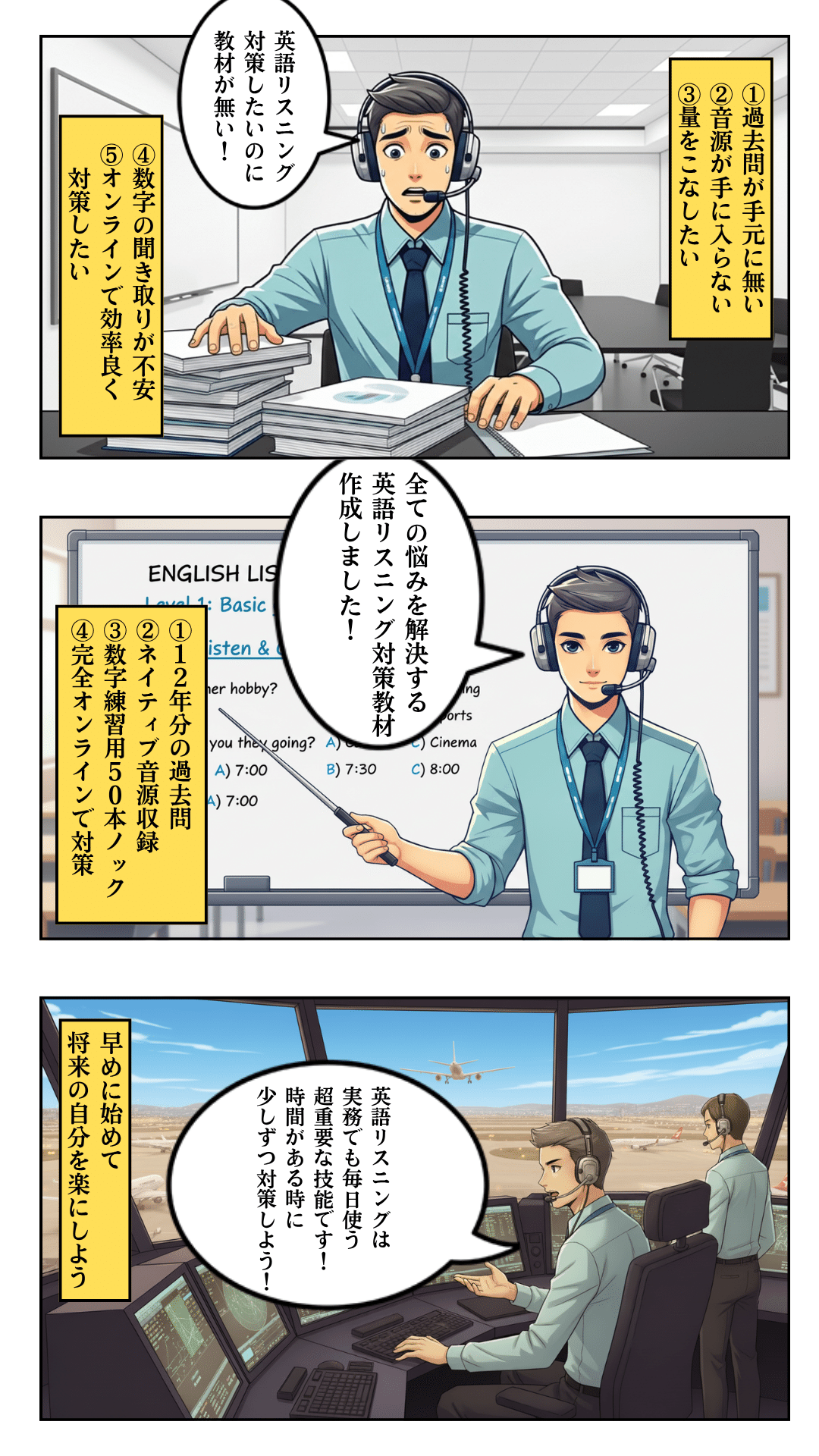 航空管制官】英語リスニング試験攻略法｜元航空管制官が試験対策講義