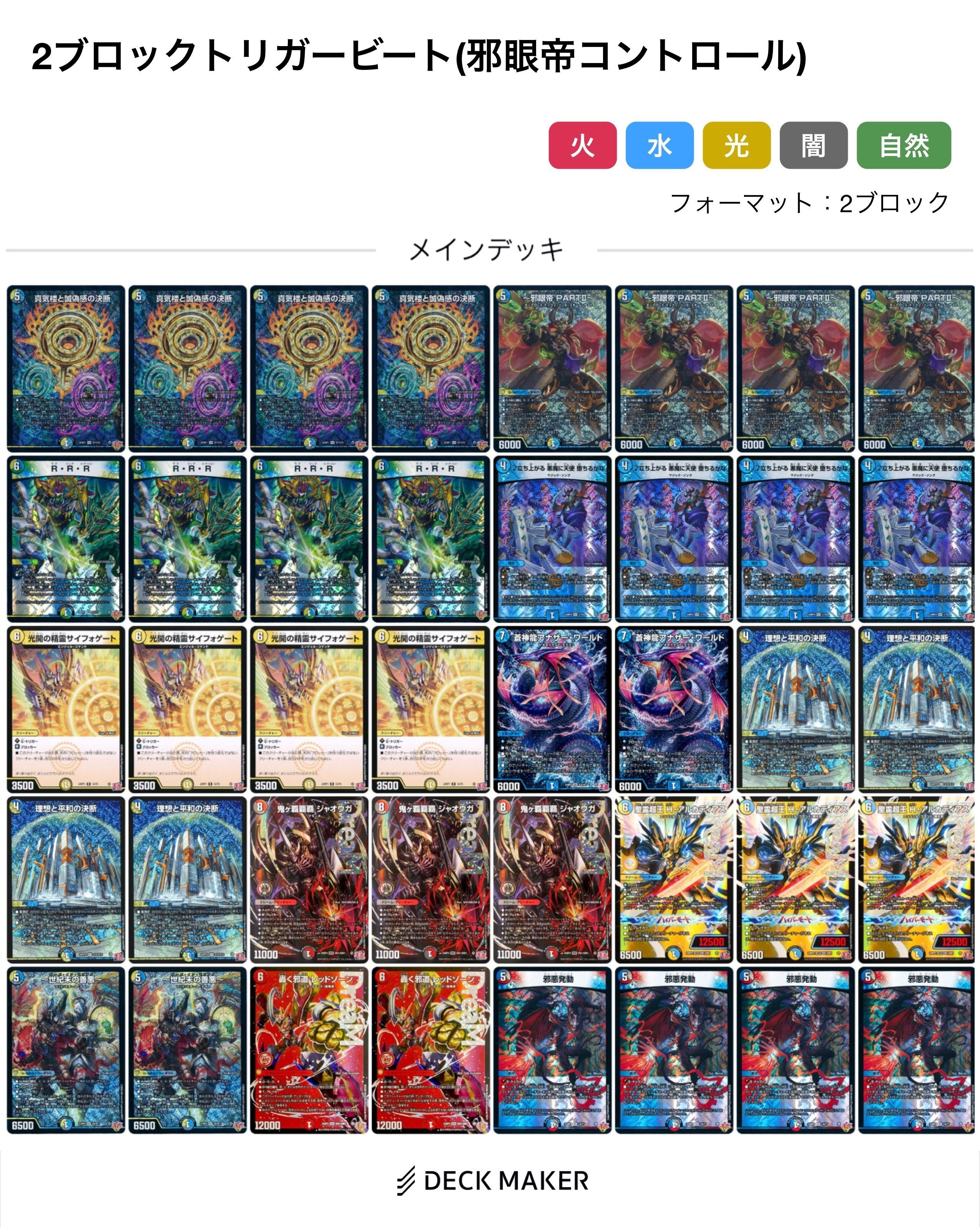 エリア予選開幕直前！ デュエルマスターズ2ブロック王道・王道W編メタ