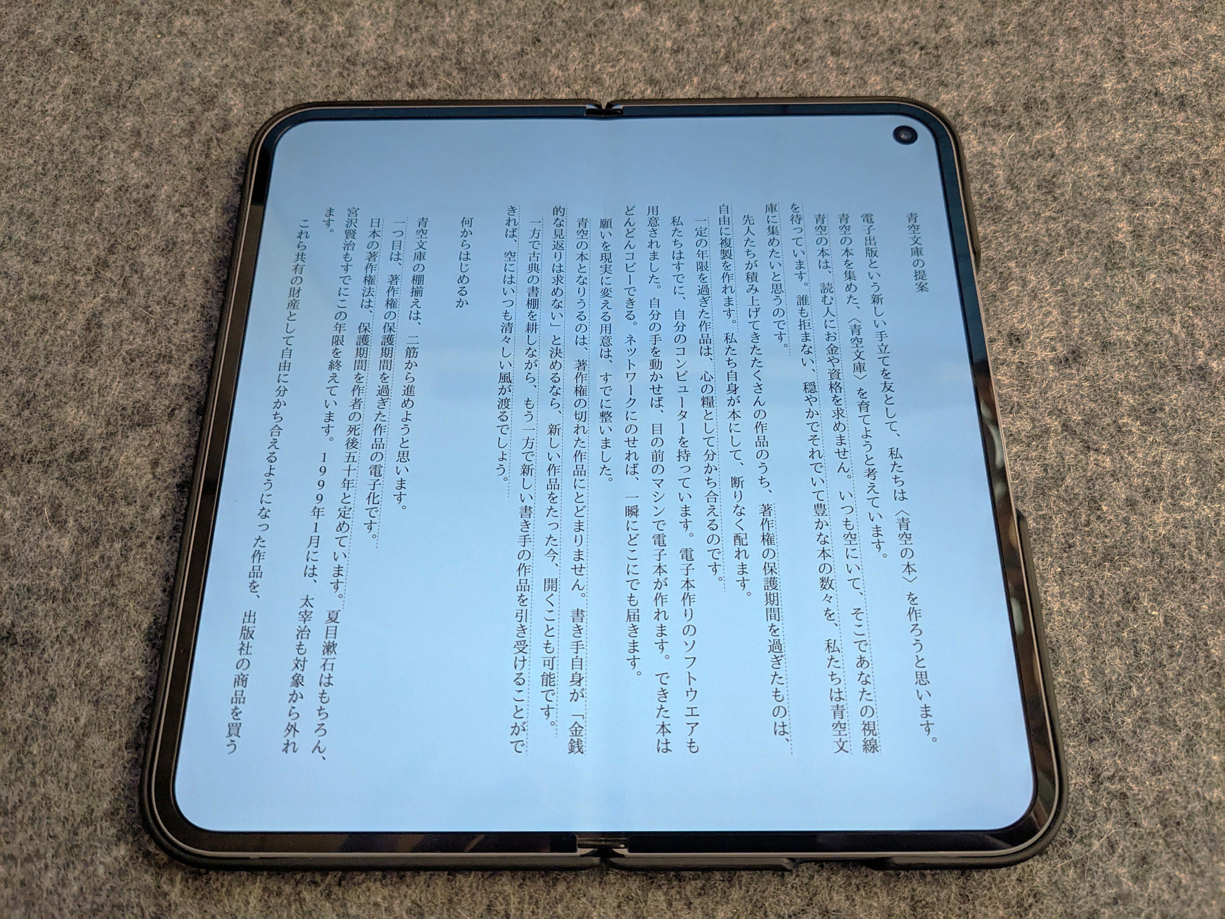 Fold系スマホで電子書籍リーダーを利点としてあげられる違和感｜ことは