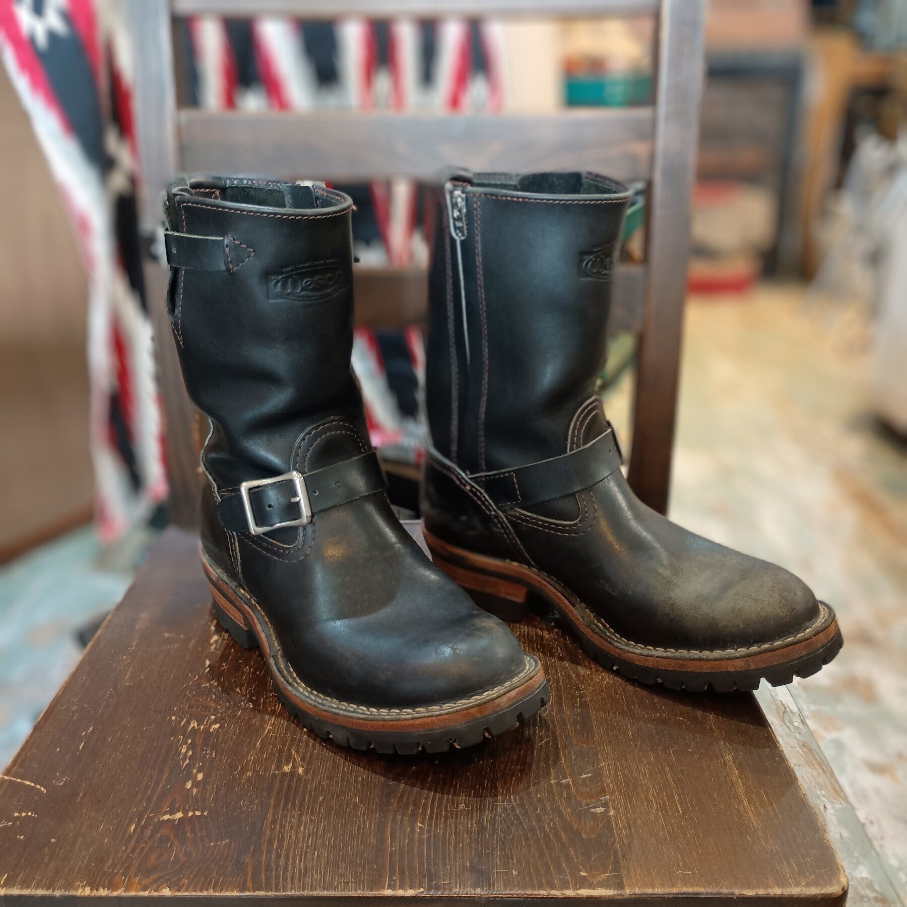 シャフト加工/ファスナー追加カスタム】WESCO BOSSエンジニアブーツ