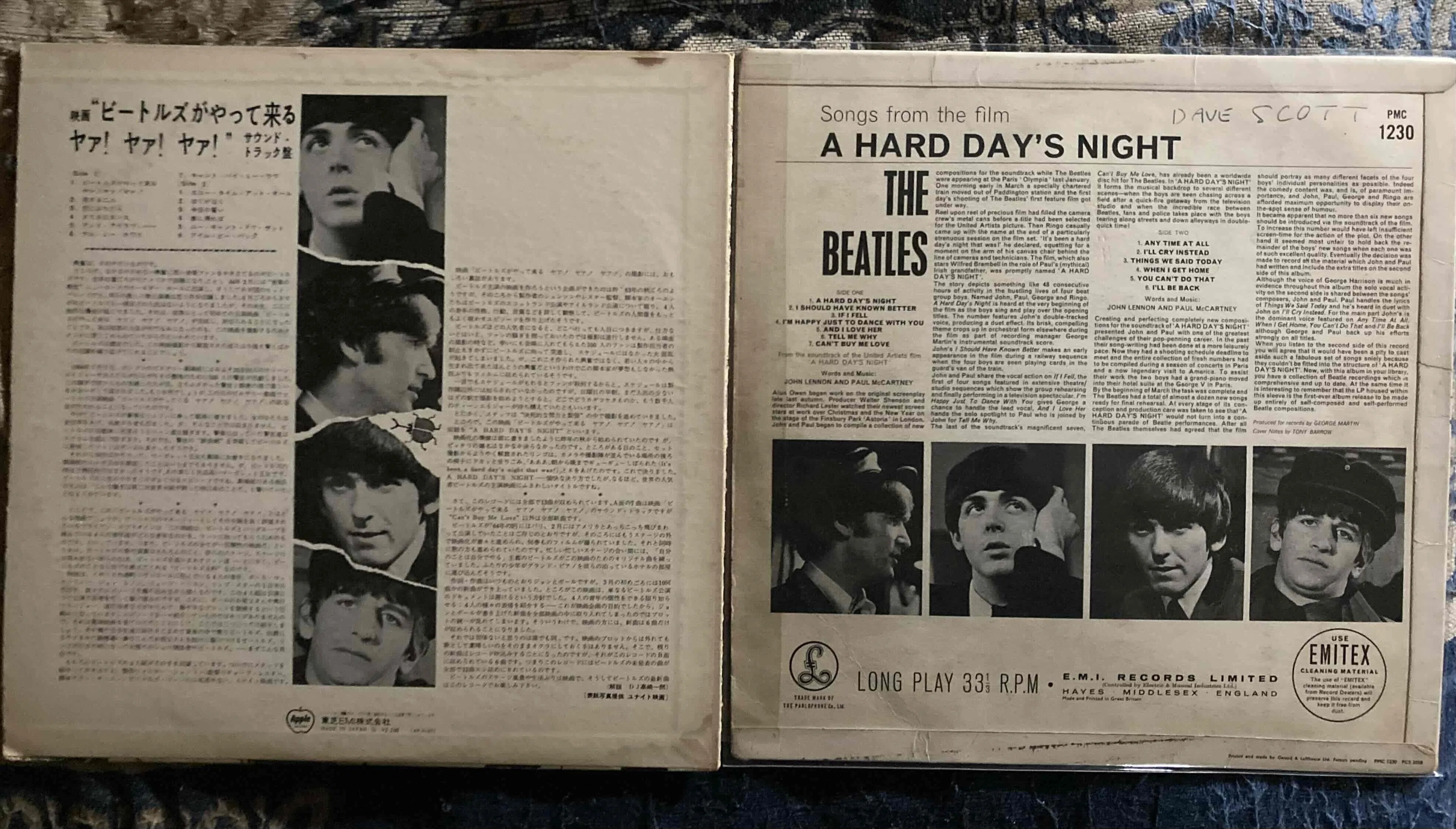 The Beatles [A Hard Days Night Parlophone PMC-1230｜naruru's Record