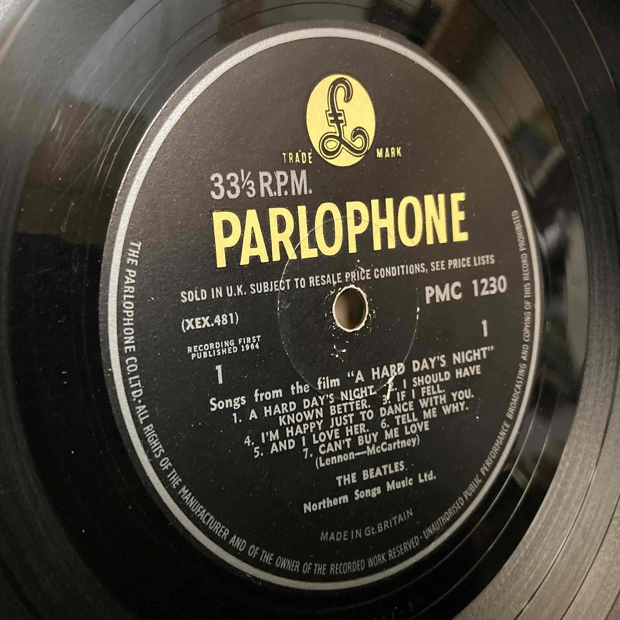 The Beatles [A Hard Days Night Parlophone PMC-1230｜naruru