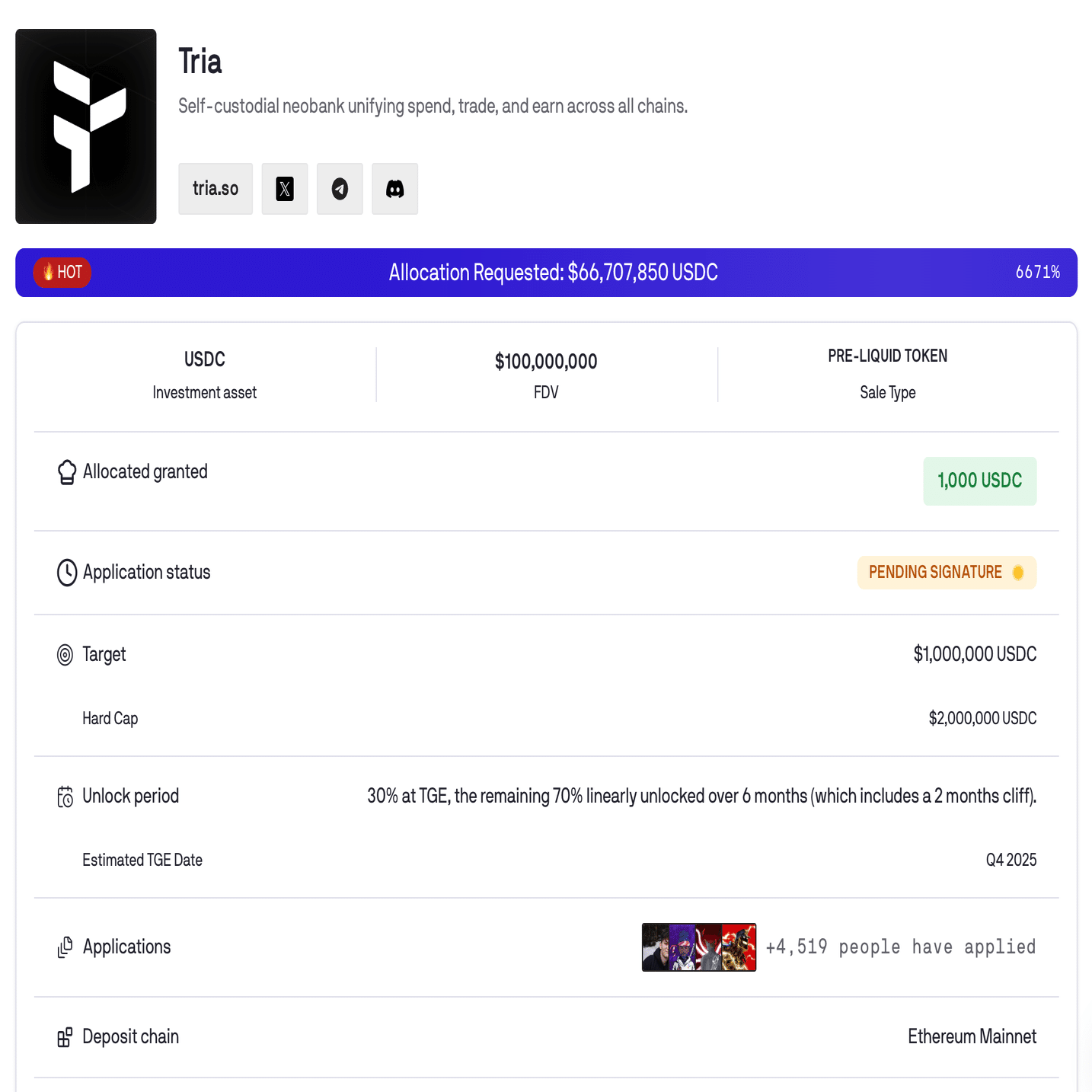 クリプト・ネオバンク「Tria」を丸裸にする。 チャレンジャーバンクの歴史、概要、カードの比較、ICO後のリターン率(FDV)まで徹底分析｜arata  - Crypto Times