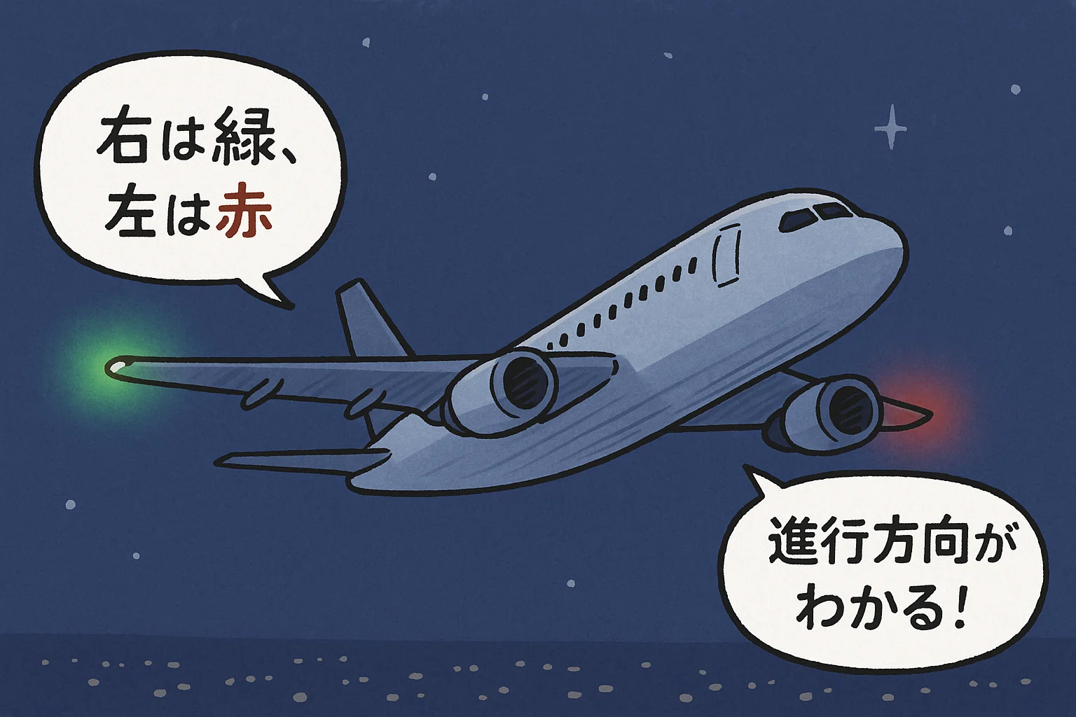 右が緑、左が赤」に秘められた意味──飛行機・船・夜ランナーの共通点 