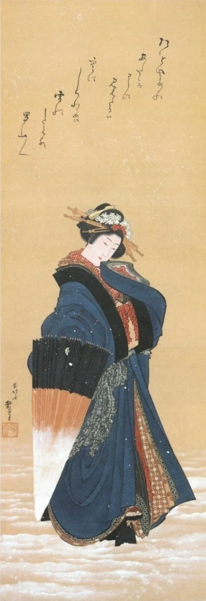 絵画美女休息図 葛飾北斎『雪中美人図』6.2億円落札の衝撃 ニトリの戦略的買収と美術品