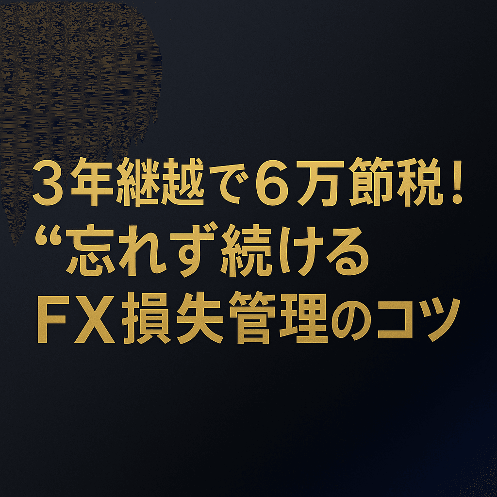 💰3年繰越で6万円節税！“忘れず続ける”FX損失管理のコツ｜shachikoro